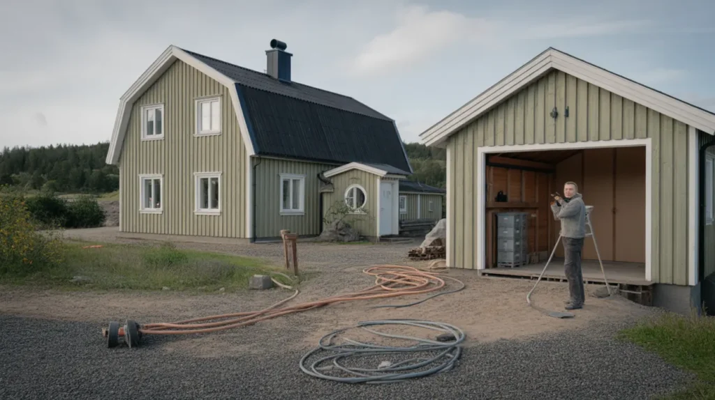 f rbered el belysning och laddbox under markstenen smart r rdragning f r uppfart och uteplats