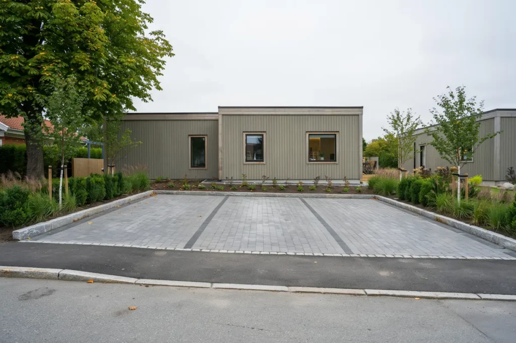 s planerar du en h llbar stenlagd garageuppfart f r tv bilar och enkel vardag